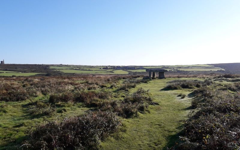 Lanyon Quoit in the Penwith landscape